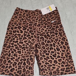 Nike Girls' Brown Leopard Print Bike Shorts